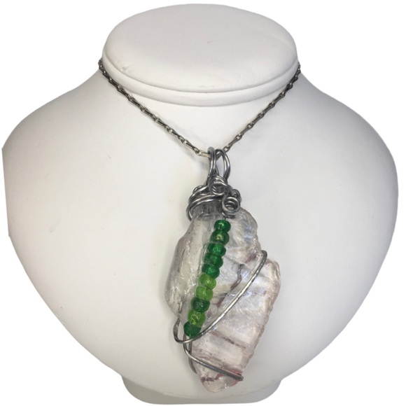 Hand Crafted Sea Glass Pendant On silver chain - Picture 1 of 4